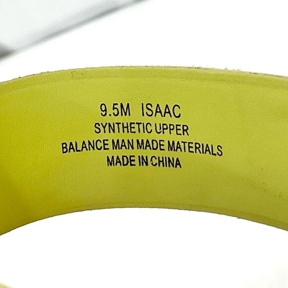 Dolce Vita Yellow Slide Sandal Isaac Flats Sz 9.5 Citron Croco Embossed - Picture 7 of 10